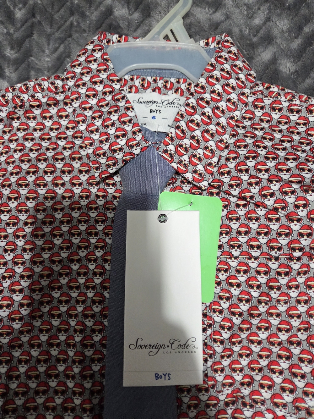 Sovereign Code Santa Patterned Button-Down Shirt - Picture 2 of 2